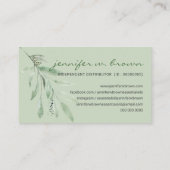 Green Essential Oils Add your custom logo floral Visitekaartje (Achterkant)