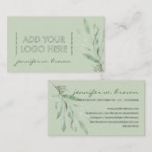 Green Essential Oils Add your custom logo floral Visitekaartje (Voorkant / Achterkant)