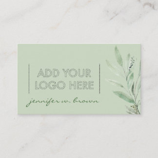 Green Essential Oils Add your custom logo floral Visitekaartje
