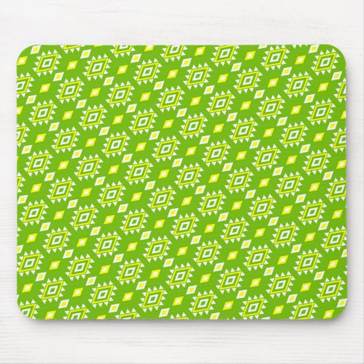 Green Ethnic Pattern Mouse Pad Muismat (Voorkant)