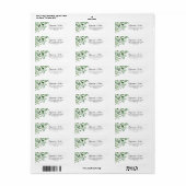 Green Eucalyptus Botanical Return Address Etiket (Full Sheet)