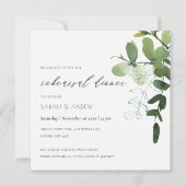 Green Eucalyptus Foliage Rehearsal Dinner Kaart (Voorkant)