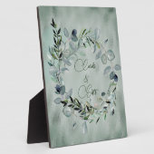 Green Eucalyptus Greenery Gold Lijst Fotoplaat (Zijkant)