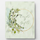 Green Eucalyptus Greenery Gold Lijst Fotoplaat (Voorkant)