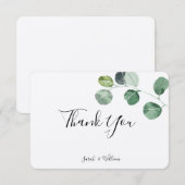 Green Eucalyptus - Hartelijk dank Bedankkaart (Voorkant / Achterkant)
