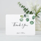 Green Eucalyptus - Hartelijk dank Bedankkaart (Staand voorkant)