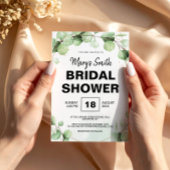 Green Eucalyptus Rustic Boho Elegant Bridal Shower Kaart
