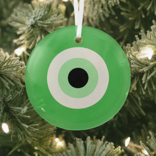 Green Evil Eye - Gezondheid, rijkdom en succes sym Glas Ornament