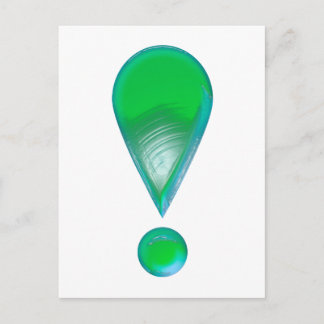 Green Exclamation Mark Briefkaart