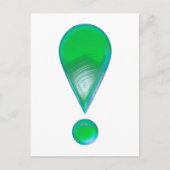 Green Exclamation Mark Briefkaart (Voorkant)
