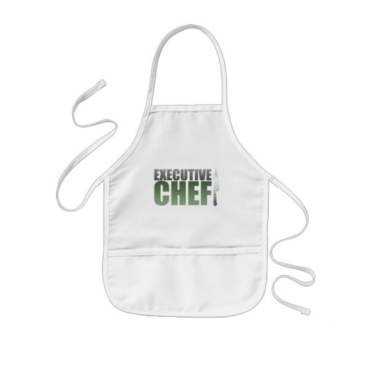Green Executive Chef Kinder Schort (Voorkant)