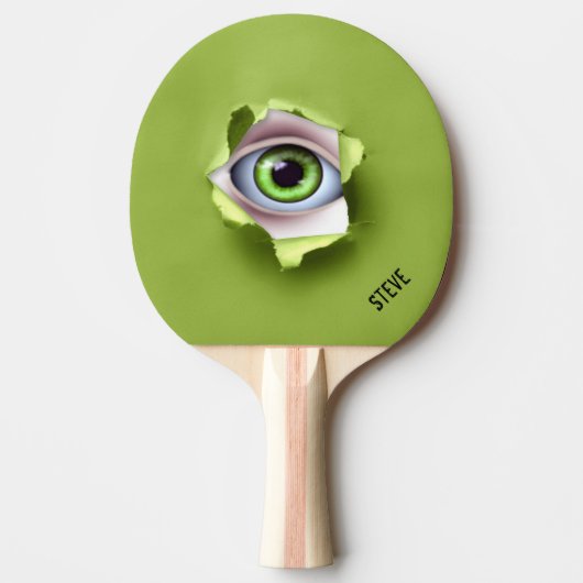 Green Eye Ball Ping Pong Paddle Tafeltennisbatje (Voorkant)