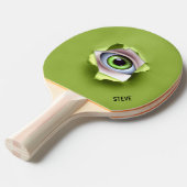 Green Eye Ball Ping Pong Paddle Tafeltennisbatje (Voorkant Gekanteld)