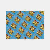 Green Eye Cat, Louis Wain Fleece Deken (Voorkant (Horizontaal))