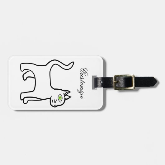 Green-eye Cat Thunder_Cove Bagagelabel (Voorkant horizontaal)