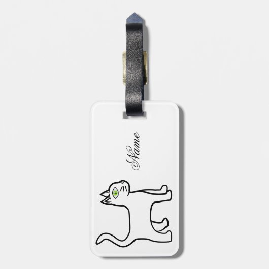 Green-eye Cat Thunder_Cove Bagagelabel (Achterkant verticaal)