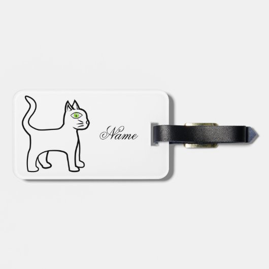 Green-eye Cat Thunder_Cove Bagagelabel (Achterkant horizontaal)