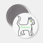 Green-eye Cat Thunder_Cove Magneet (Voorkant / Achterkant)
