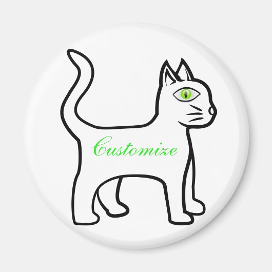 Green-eye Cat Thunder_Cove Magneet (Voorkant)