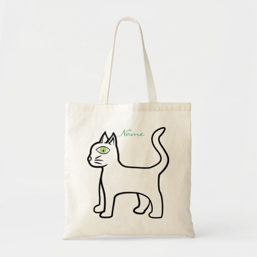 Green-eye Cat Thunder_Cove Tote Bag (Voorkant)
