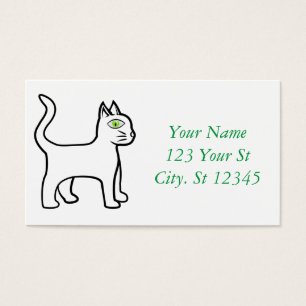 Green-eye Cat Thunder_Cove Visitekaartje