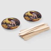 Green Eye Halloween Witch voor Jack-O-Lantern Handwaaier (Niet-gemonteerd)