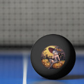Green Eye Halloween Witch voor Jack-O-Lantern Pingpongbal (Net)