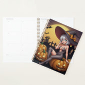 Green Eye Halloween Witch voor Jack-O-Lantern Planner (Display)