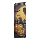 Green Eye Halloween Witch voor Jack-O-Lantern Thermosbeker (Gedraaid links)