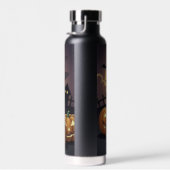 Green Eye Halloween Witch voor Jack-O-Lantern Waterfles (Rechts)