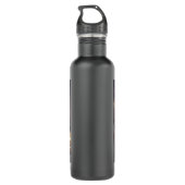 Green Eye Halloween Witch voor Jack-O-Lantern Waterfles (Achterkant)