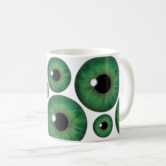 Green Eye Iris Cool Custom Mok (Voorkant rechts)