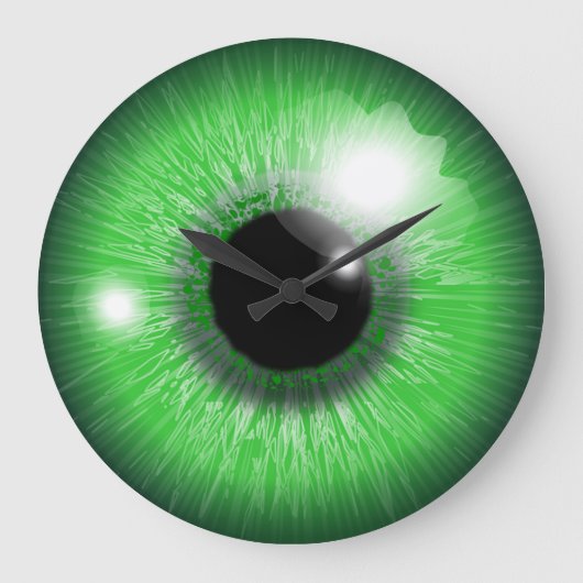 green eye iris design grote klok (Voorkant)