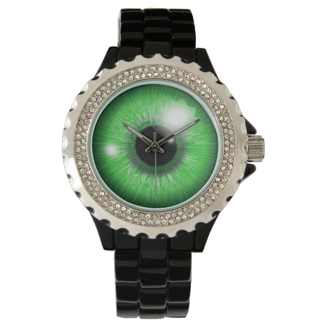 green eye iris design horloge (Voorkant)