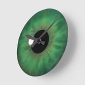 Green Eye Iris Eyeball Medium Custom Ronde Klok (Hoek)
