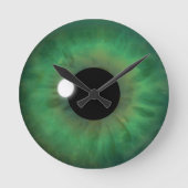 Green Eye Iris Eyeball Medium Custom Ronde Klok (Voorkant)