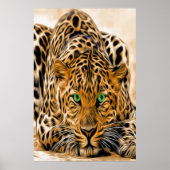Green Eye Leopard Poster (Voorkant)