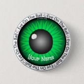 Green Eye op de golfbal Ronde Button 5,7 Cm (Voorkant)