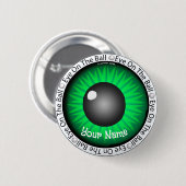Green Eye op de golfbal Ronde Button 5,7 Cm (Voorkant /achterkant)