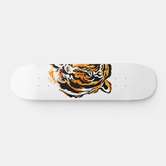 Green Eye Tiger Head Persoonlijk Skateboard (Horizontaal)