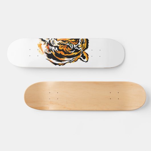 Green Eye Tiger Head Persoonlijk Skateboard (Horizontaal)