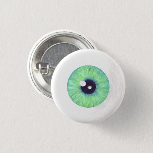 Green Eyeball Button (Voorkant /achterkant)
