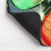 Green Eyeball Graffiti in Echo Park Muismat (Hoek)