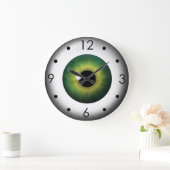 Green Eyeball Iris Eye Custom Large Round Clock Grote Klok (Huis)