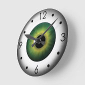 Green Eyeball Iris Eye Custom Medium  Ronde Klok (Hoek)