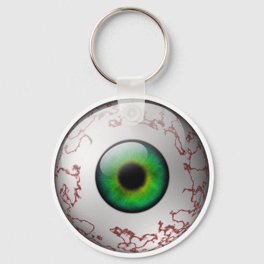 Green Eyeball Keyring Sleutelhanger (Voorkant)