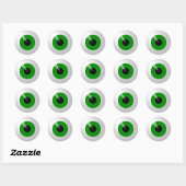 Green Eyeball Ronde Sticker (Vel)