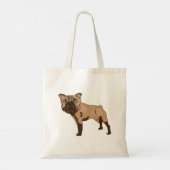 Green Eyed Bulldog Brown Dog Canvas tas (Achterkant)