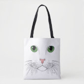 Green Eyed Cat Canvas tas (Voorkant)