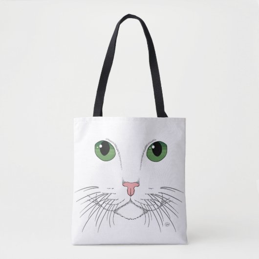 Green Eyed Cat Canvas tas (Voorkant)